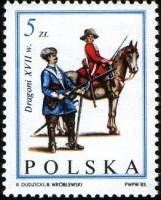 (1983-024) Марка Польша "Драгуны"    300-летие победы над Турками на Лысой горе под Веной III Θ